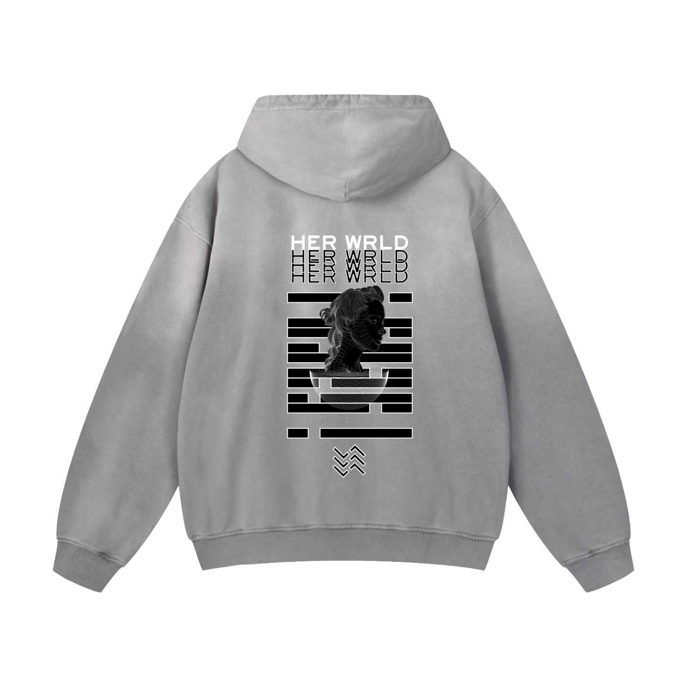 HER WRLD OVERSIZED HOODIE