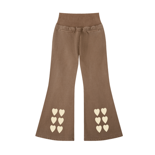 VINTAGE WASHED FLARED FLEECE PANTS