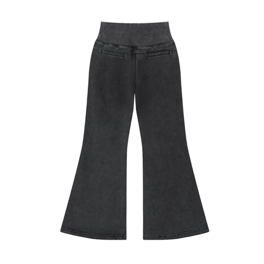 VINTAGE WASHED FLARED FLEECE PANTS