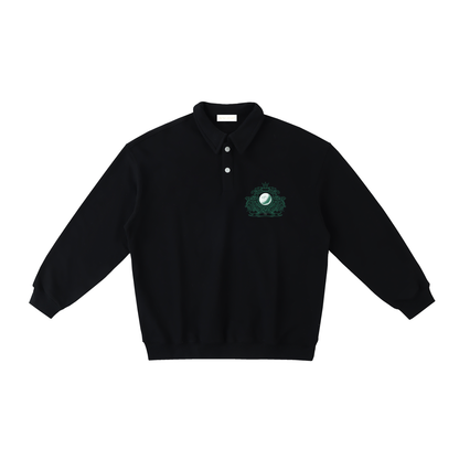 NEW LEAF CLUB GREEN DESIGN POLO SWEATSHIRT