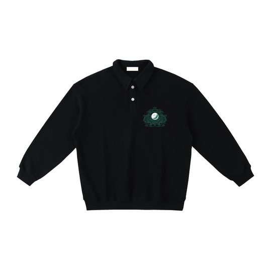 NEW LEAF CLUB GREEN DESIGN POLO SWEATSHIRT