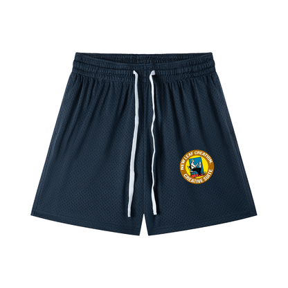 CREATIVE SUITE BROWN STAMPED SHORTS