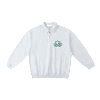 NEW LEAF CLUB GREEN DESIGN POLO SWEATSHIRT