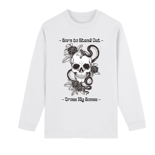 Born to stand out Crew Neck Drop Shoulder Long Sleeve Shirt