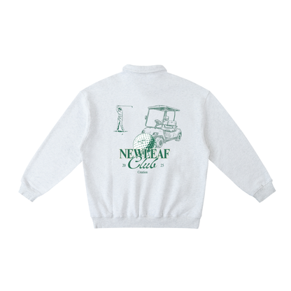 NEW LEAF CLUB GREEN DESIGN POLO SWEATSHIRT