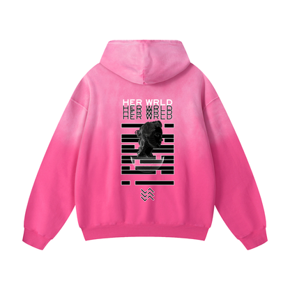 HER WRLD OVERSIZED HOODIE